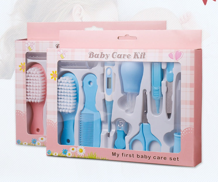 Baby care set with nasal aspirator and clippers