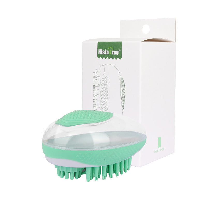 2-in-1 pet silicone bath brush with soft bristles for dogs and cats