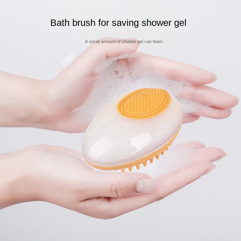 2-in-1 pet silicone bath brush with soft bristles for dogs and cats