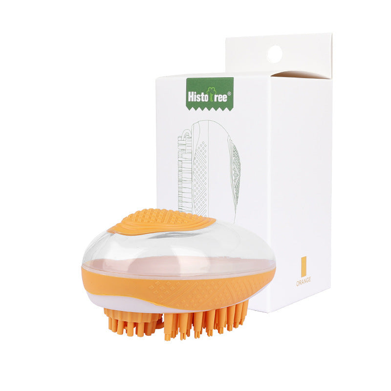 2-in-1 pet silicone bath brush with soft bristles for dogs and cats