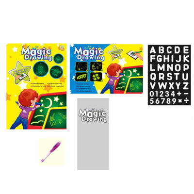Child playing with magnetic Montessori puzzle board