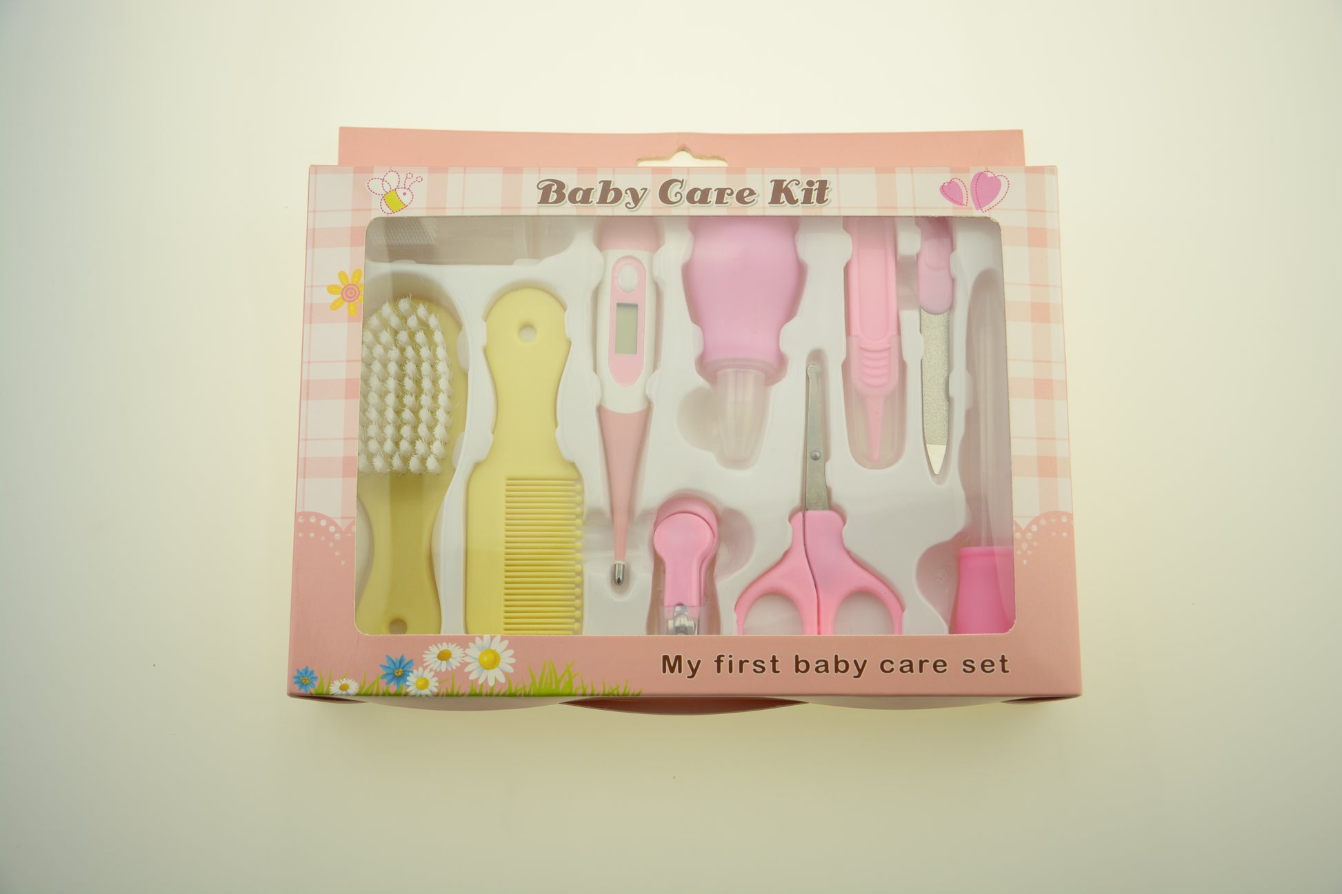 Baby care set with nasal aspirator and clippers