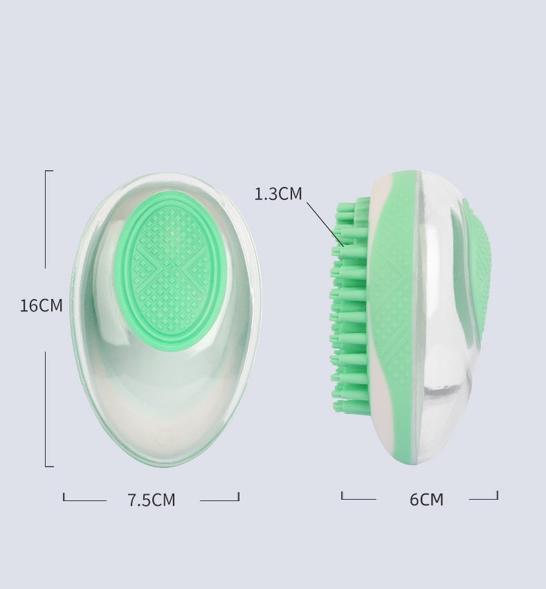 2-in-1 pet silicone bath brush with soft bristles for dogs and cats
